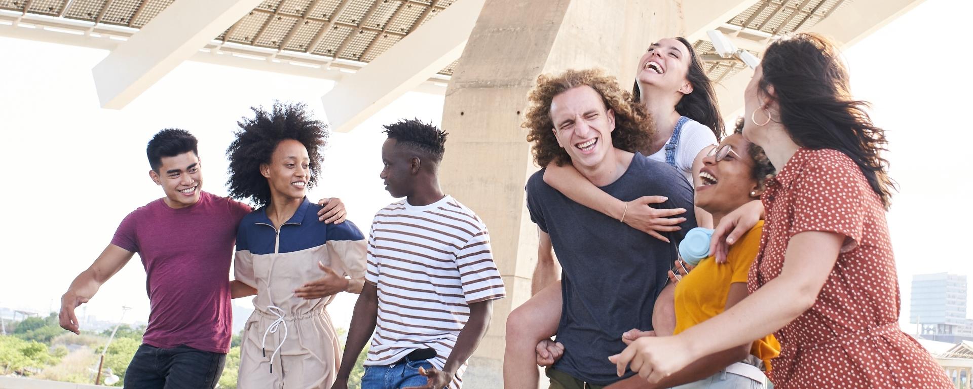 Friends enjoying a walk in Fredericton
